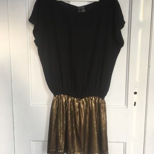 Black and gold dress